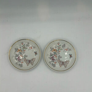 vintage Floral & Butterfly print fine porcelain hand decorated Avon dishes